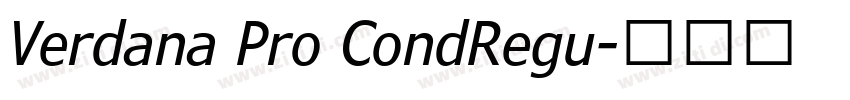Verdana Pro CondRegu字体转换